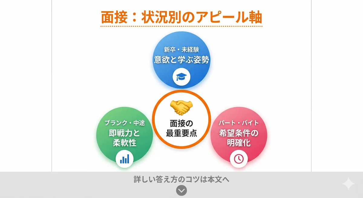 2. 【状況別】保育士の面接で押さえておきたいポイント