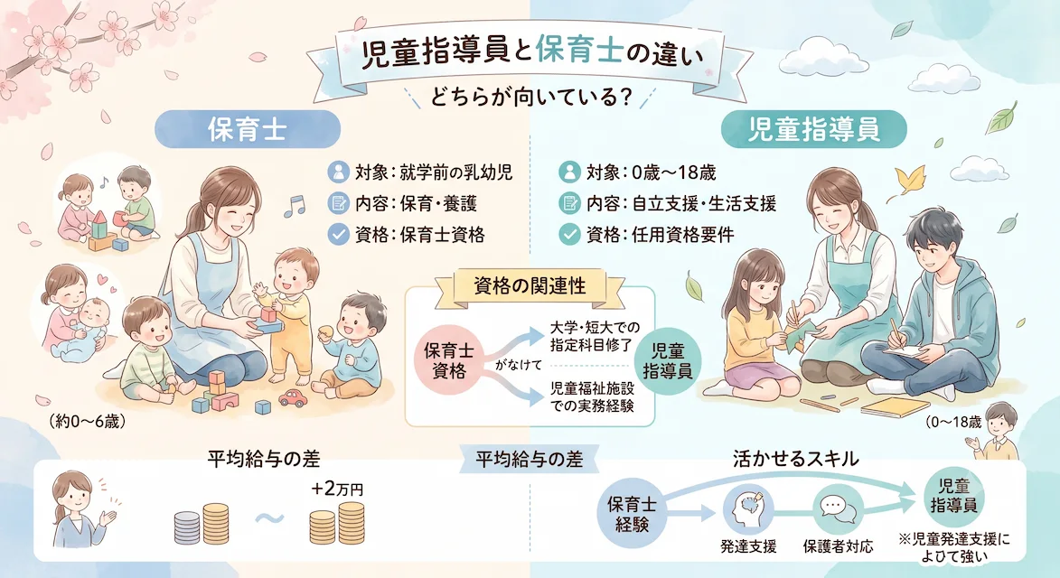 4. 児童指導員と保育士の違いとは？