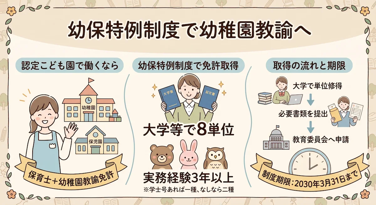 6. 保育士から幼稚園教諭になるには？特例制度と認定こども園
