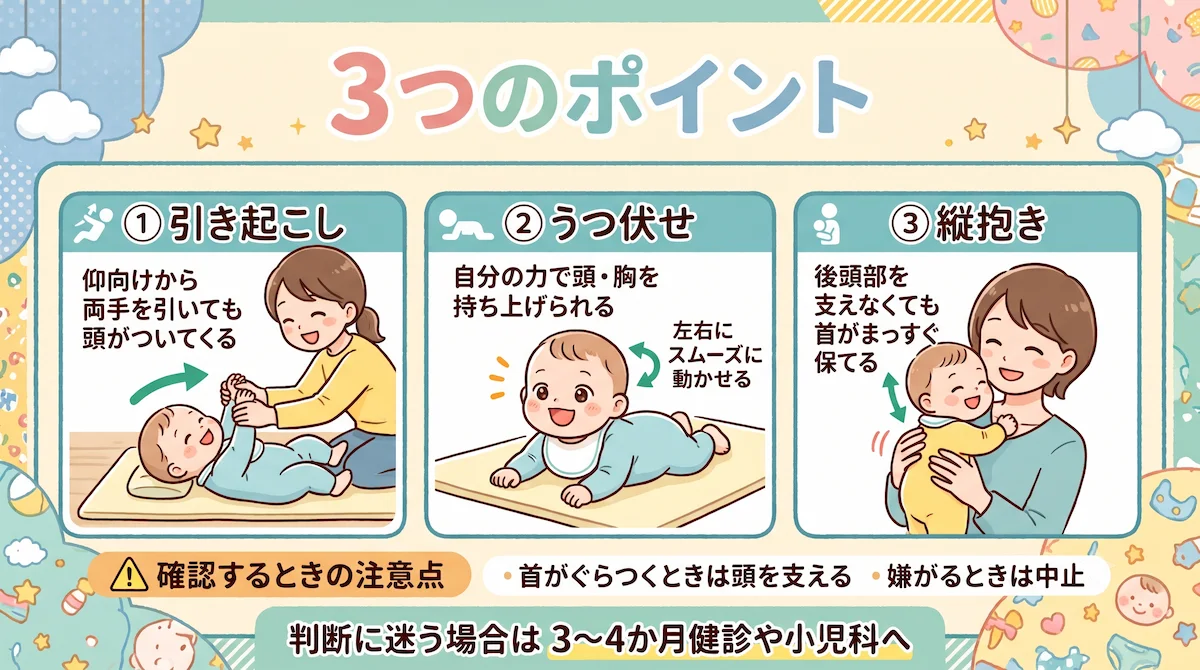 2. 首座りがいつ完了したかを確認する3つの方法